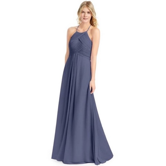 Azazie Dresses & Skirts - AZAZIE Long Flowy Pleated Chest Bridesmaid Dress
